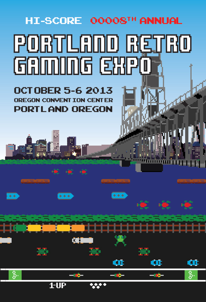 Portland Retro Gaming Expo 2013 flyer front