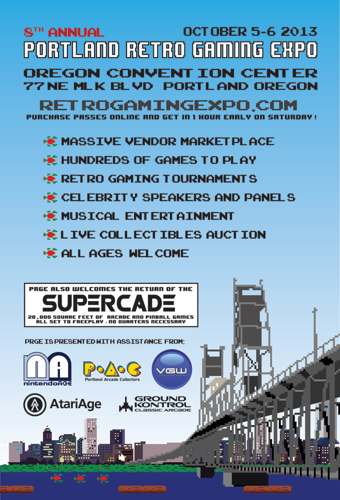 Portland Retro Gaming Expo 2013 flyer back