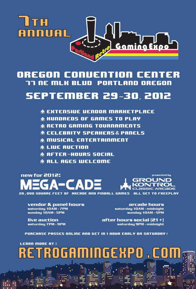 Portland Retro Gaming Expo 2012 flyer back